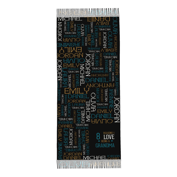 Custom Name Scarf Unisex Winter Scarf - 4 Colors