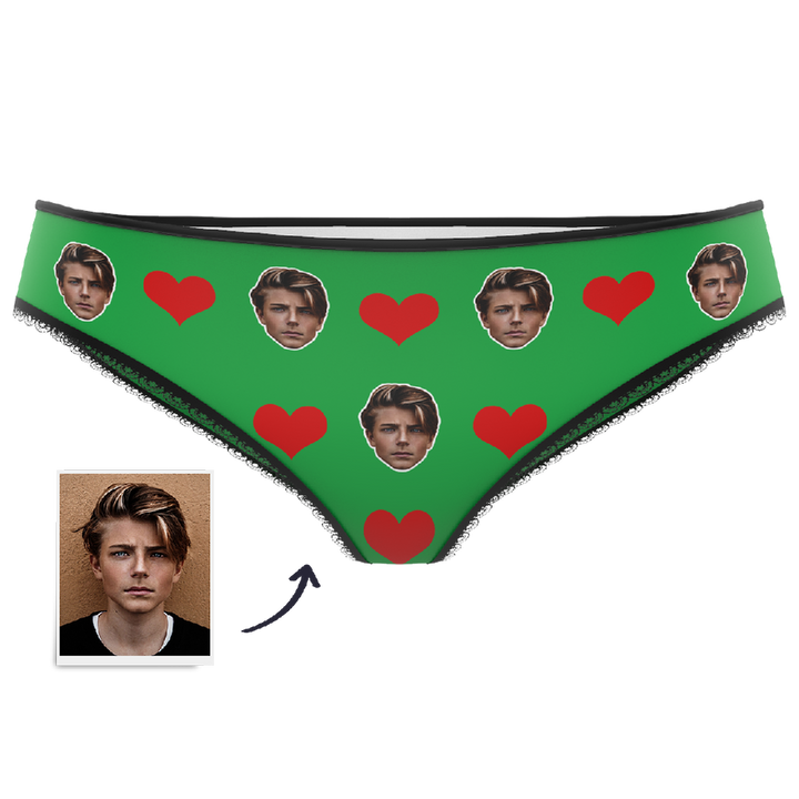 Valentine's Day Gift Heart - Custom Face Panties Underwear