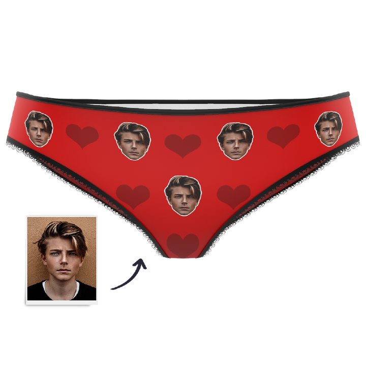 Valentine's Day Gift Heart - Custom Face Panties Underwear