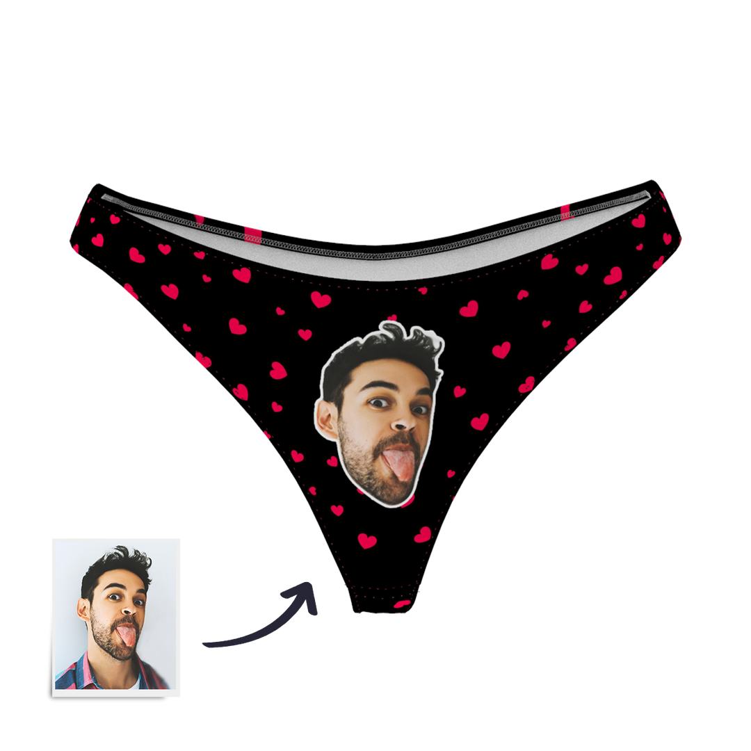 Sweet Heart - Women's Popular Custom Face Thong Pantie Underwear