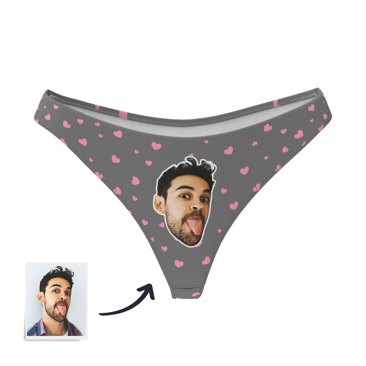 Sweet Heart - Women's Popular Custom Face Thong Pantie Underwear