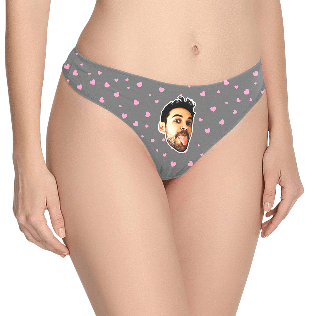 Sweet Heart - Women's Popular Custom Face Thong Pantie Underwear