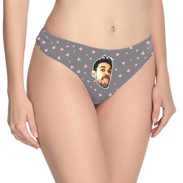 Sweet Heart - Women's Popular Custom Face Thong Pantie Underwear