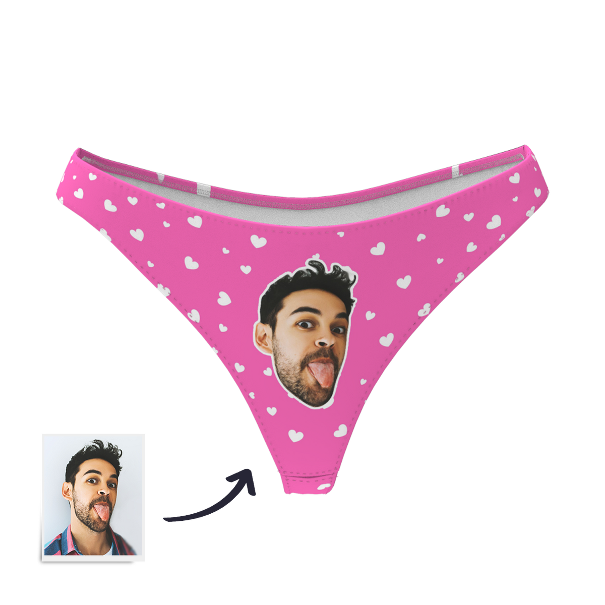 Sweet Heart - Women's Popular Custom Face Thong Pantie Underwear