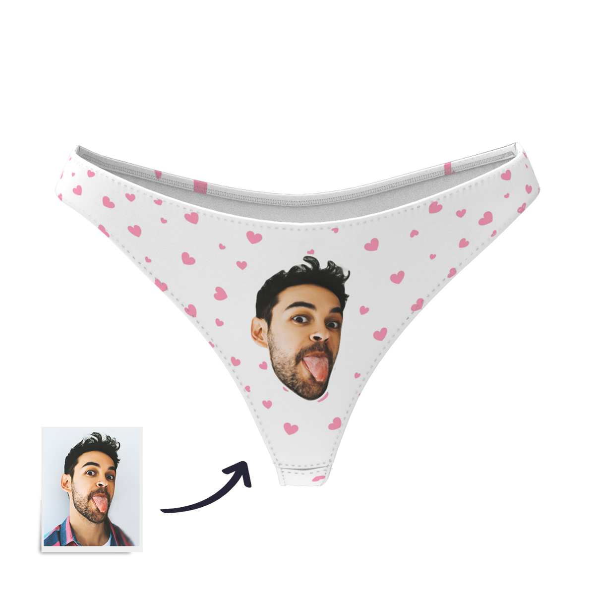 Sweet Heart - Women's Popular Custom Face Thong Pantie Underwear