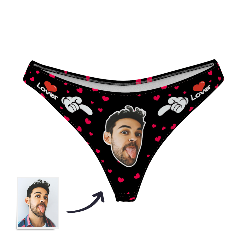 LOVER - WOMEN'S CUSTOM FACE THONG PANTIE UNDERWEAR