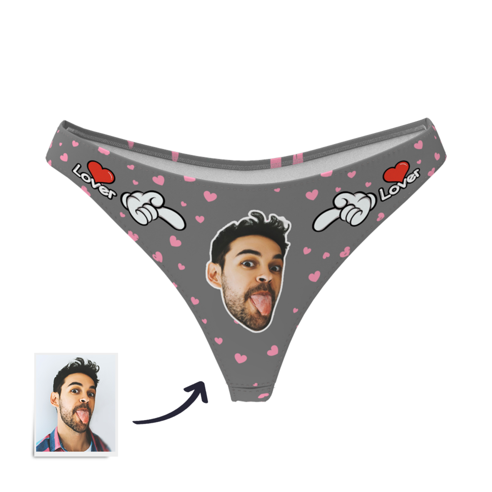 LOVER - WOMEN'S CUSTOM FACE THONG PANTIE UNDERWEAR