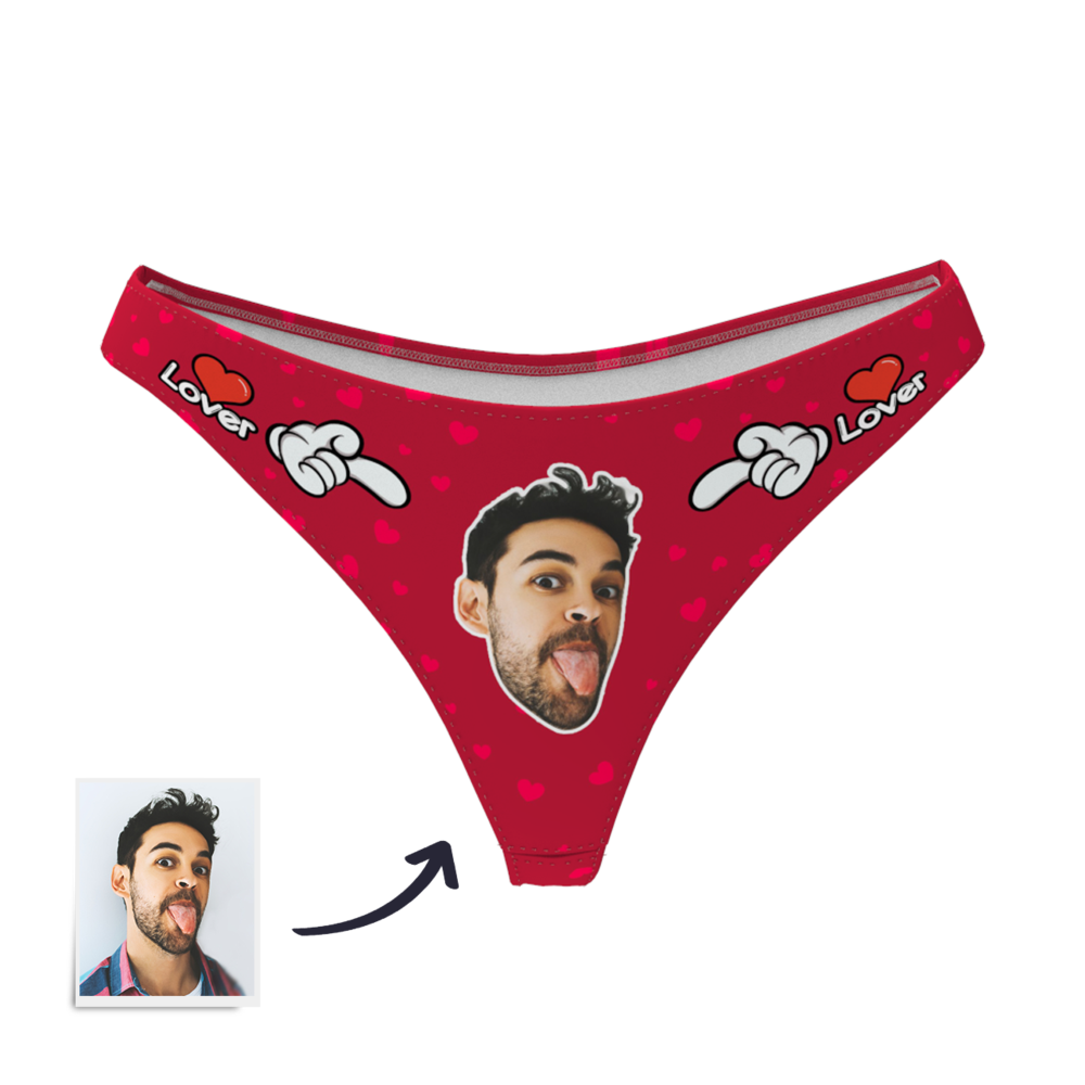 LOVER - WOMEN'S CUSTOM FACE THONG PANTIE UNDERWEAR