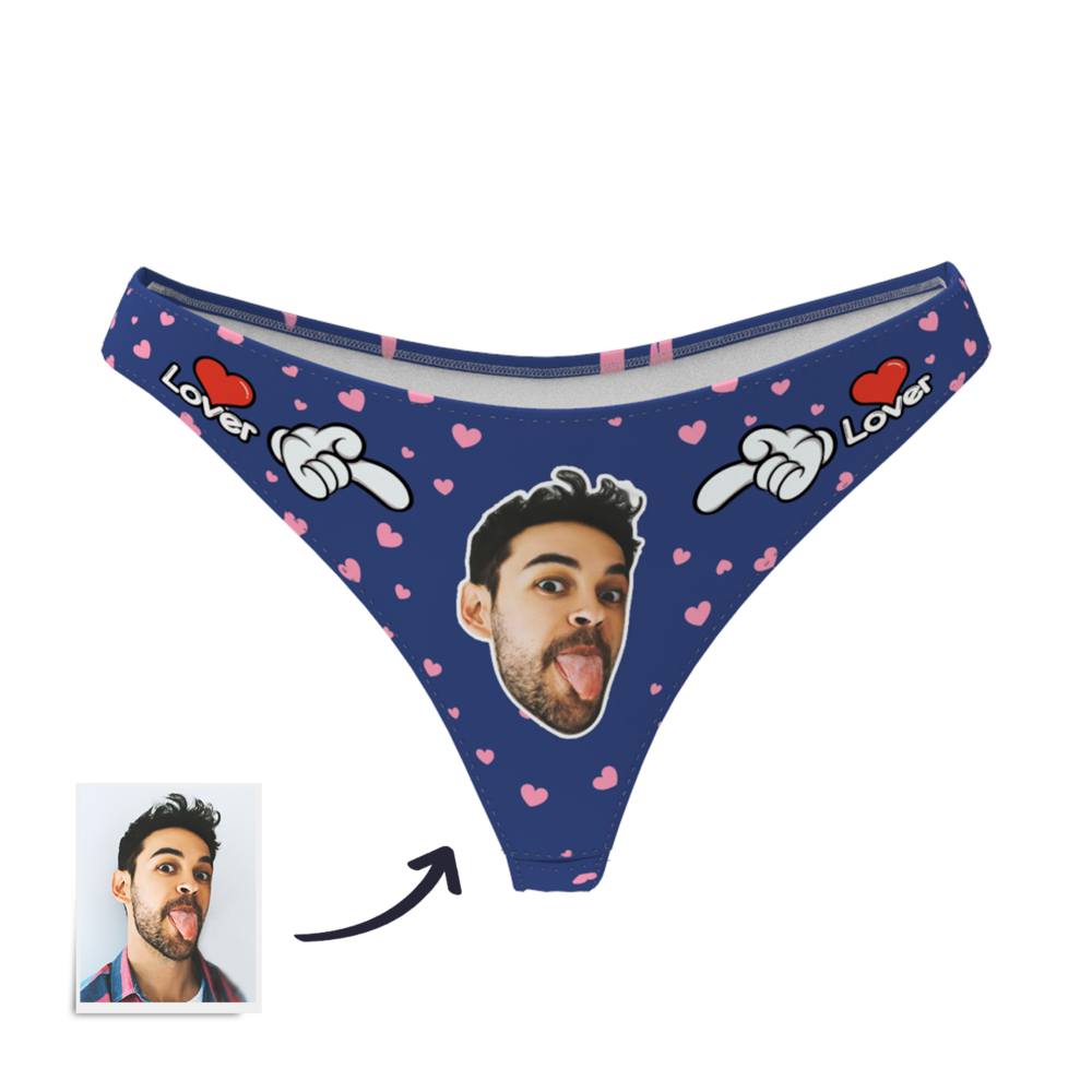 LOVER - WOMEN'S CUSTOM FACE THONG PANTIE UNDERWEAR