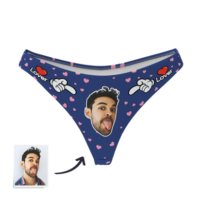 LOVER - WOMEN'S CUSTOM FACE THONG PANTIE UNDERWEAR