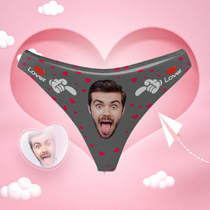 LOVER - WOMEN'S CUSTOM FACE THONG PANTIE UNDERWEAR