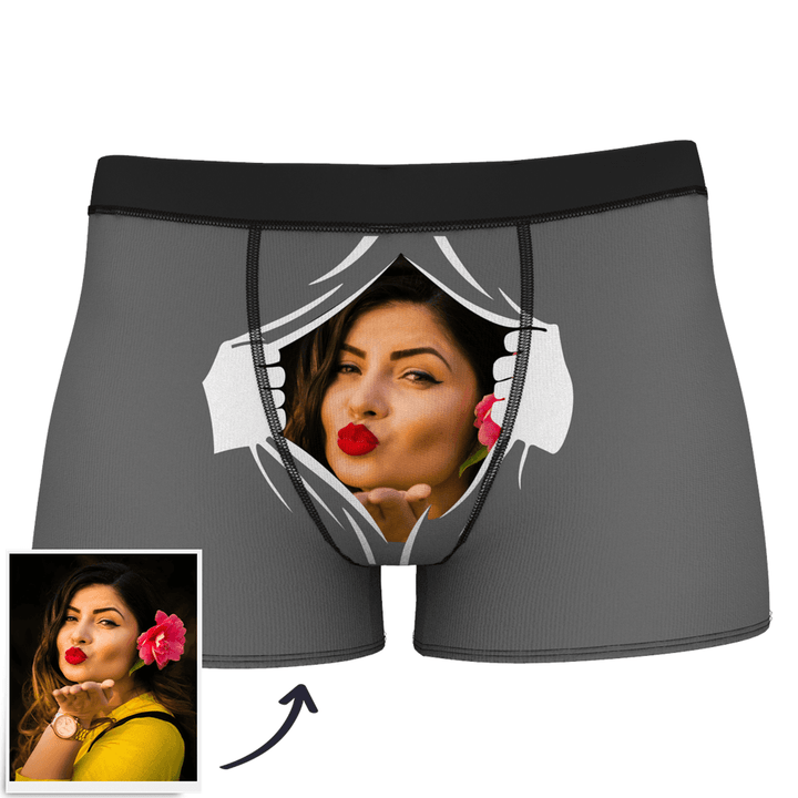 MEN'S FACE ON TEARING CUSTOM BOXER SHORTS