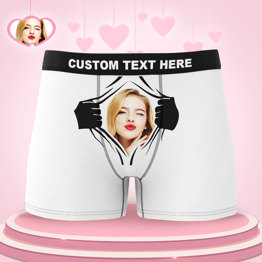 MEN'S FACE ON TEARING CUSTOM BOXER SHORTS