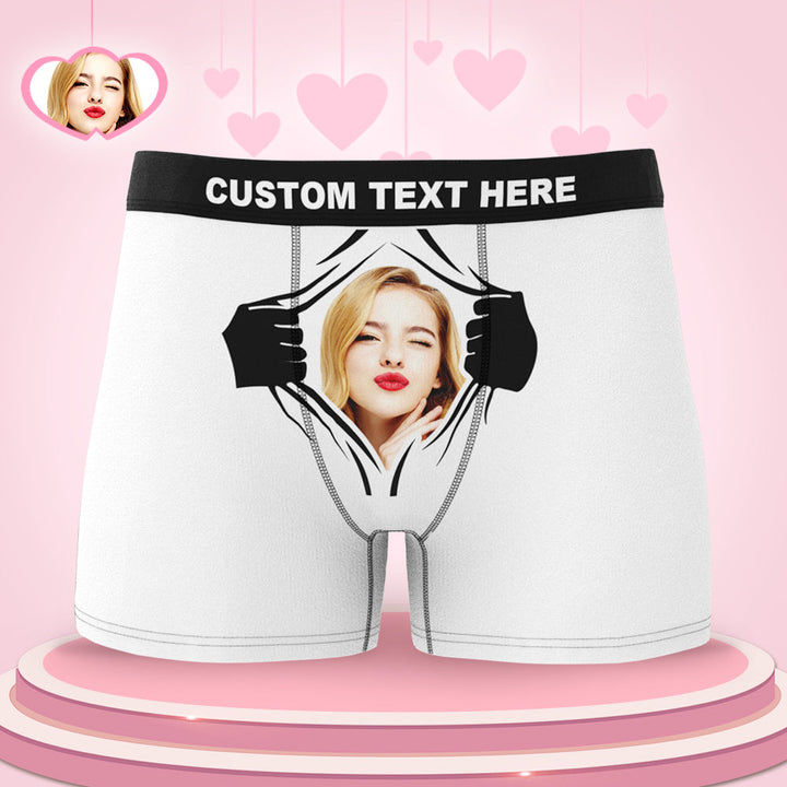 MEN'S FACE ON TEARING CUSTOM BOXER SHORTS