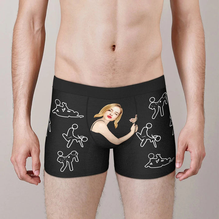 Personalize Face Boxer Custom Sexy Naughty Underwear Gifts for Him