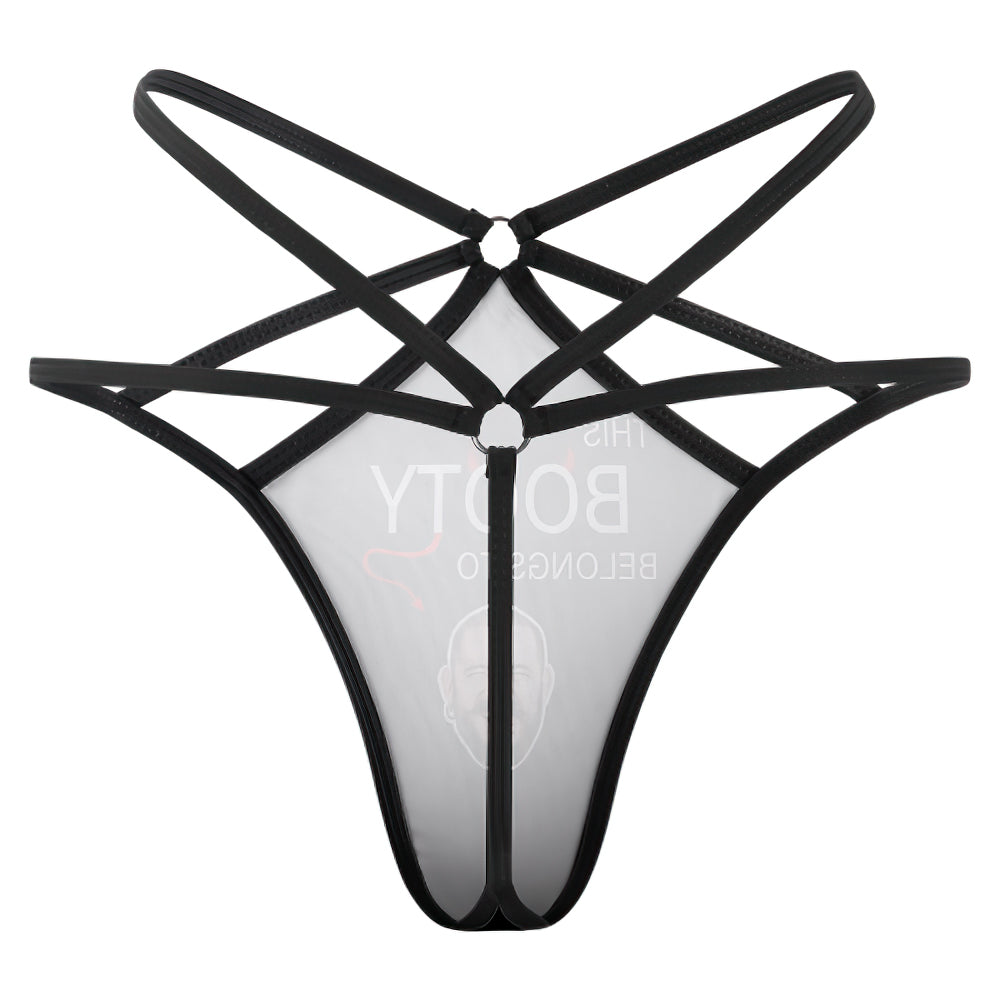 Custom Face Thong Personalized Belongs To Me Women's Funny Sexy Thongs