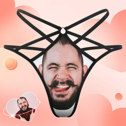 Custom Face Thong Women's Custom Printed Face Sexy Funny Gift