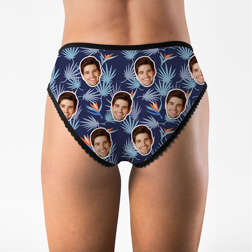 Custom Photo Underwear Bird of Paradise Women's Boxer Creative Gift for Her