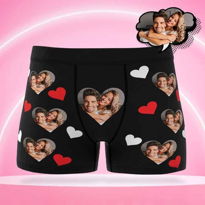 Custom Men's Boxer Shorts Avatar Heart Shaped Underwear