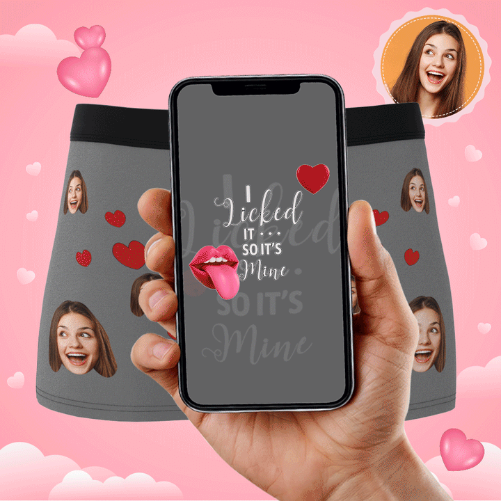 Custom Photo Boxer, Funny Face Boxer It's Mine AR View