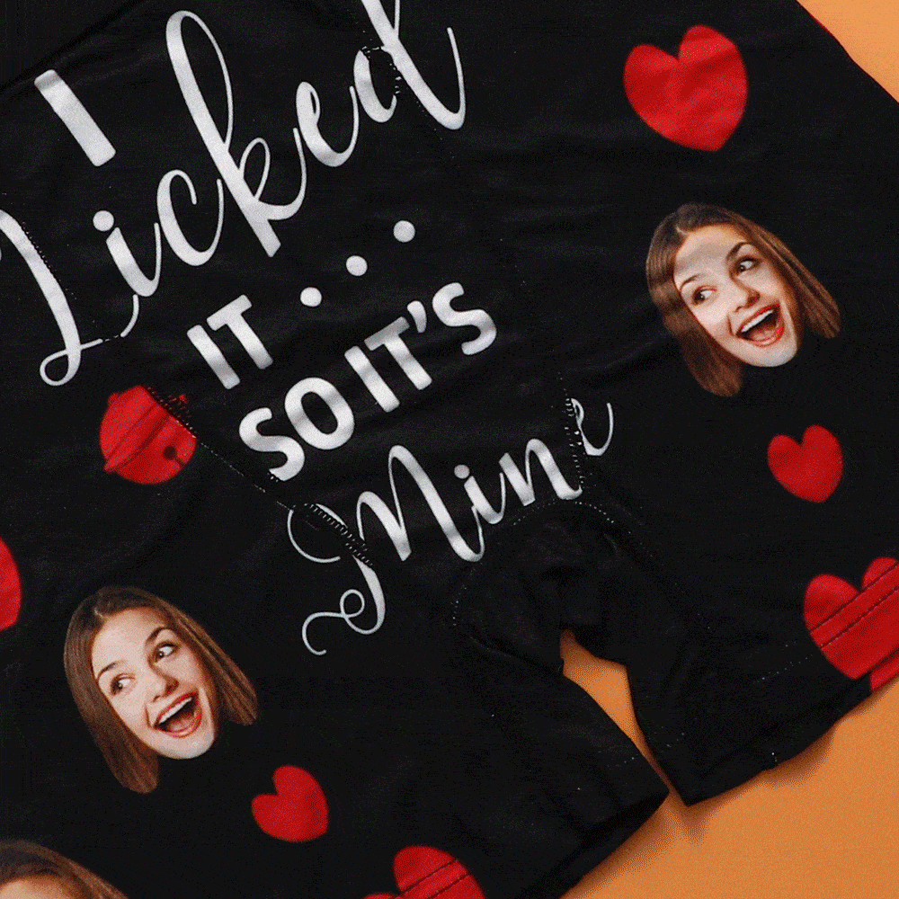 Custom Photo Boxer, Funny Face Boxer It's Mine AR View with Package