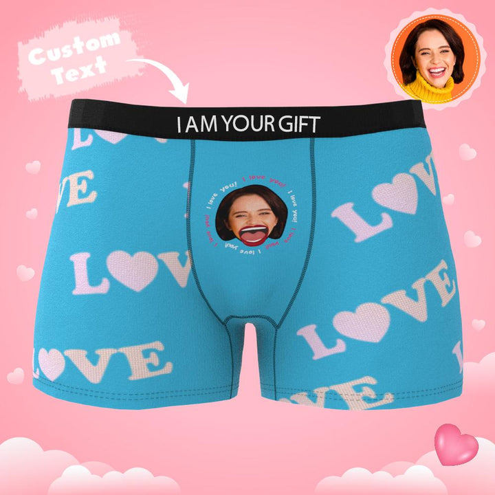 Custom Photo Boxer Kiss Underwear Men's Underwear Gift For Boyfriend AR View