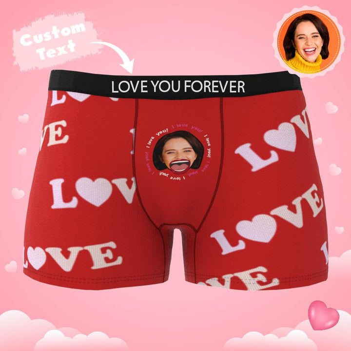 Custom Photo Boxer Kiss Underwear Men's Underwear Gift For Boyfriend AR View