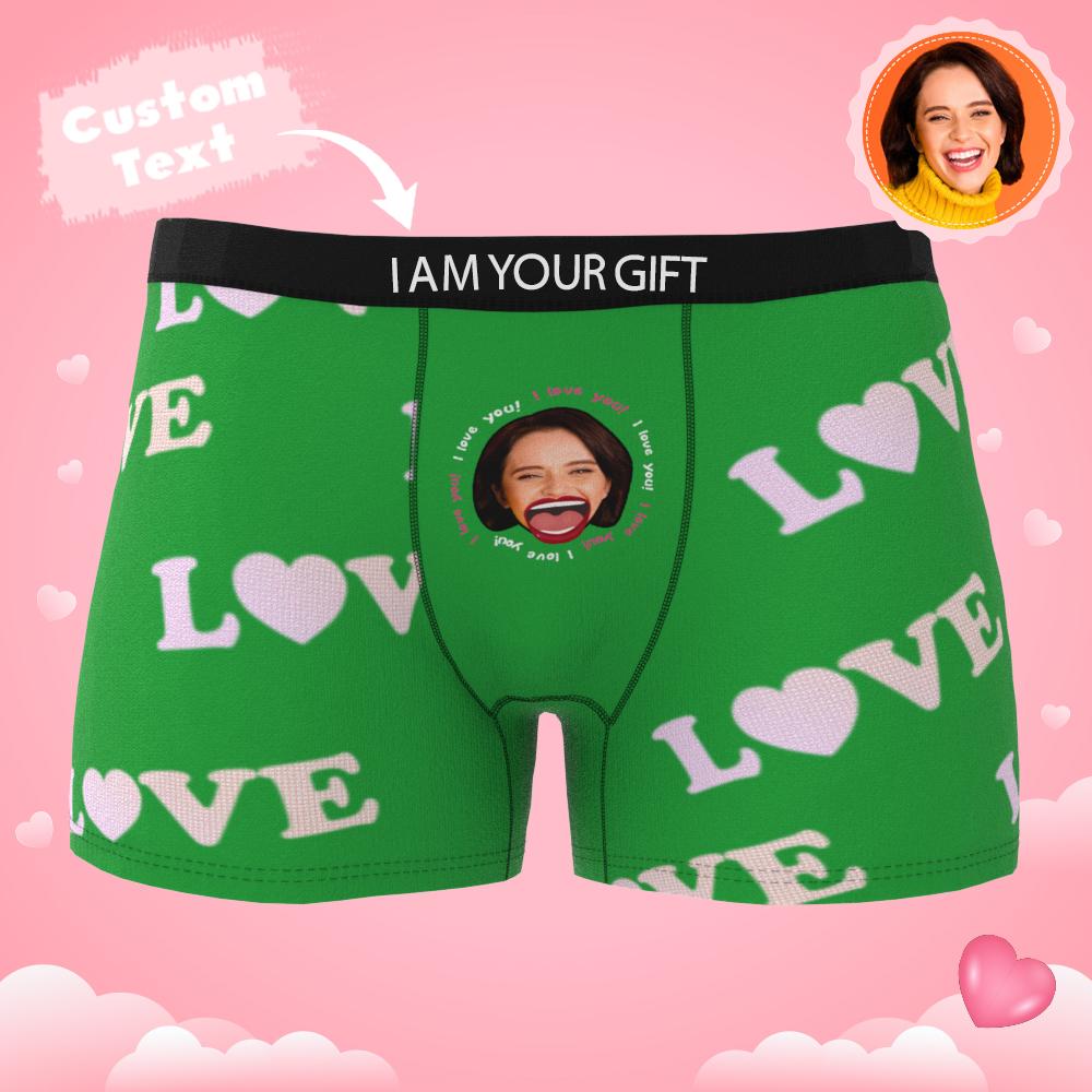 Custom Photo Boxer Kiss Underwear Men's Underwear Gift For Boyfriend AR View