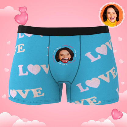 Custom Photo Boxer Kiss Underwear Men's Underwear Gift For Boyfriend AR View