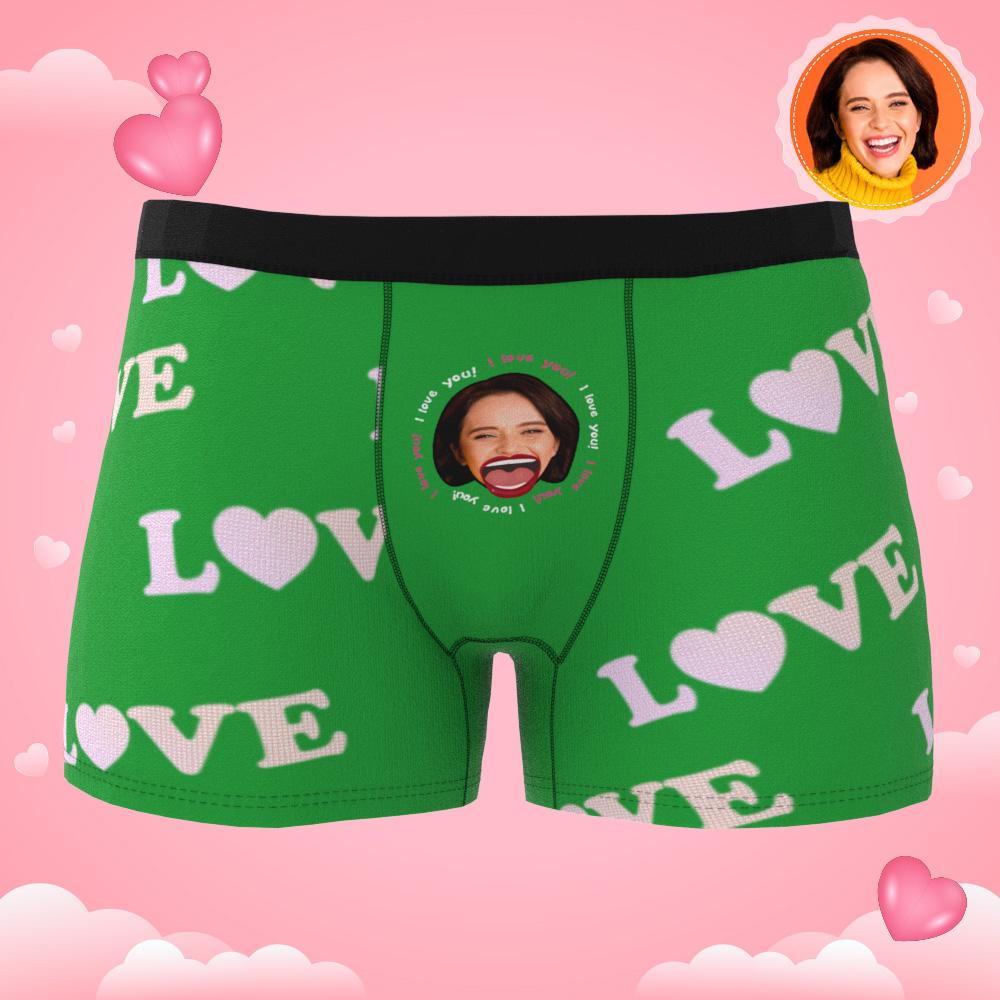 Custom Photo Boxer Kiss Underwear Men's Underwear Gift For Boyfriend AR View