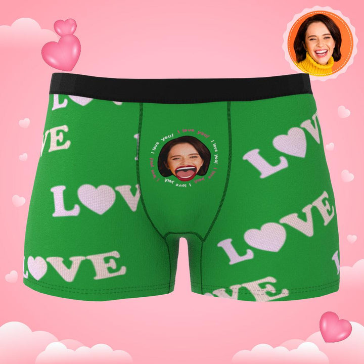 Custom Photo Boxer Kiss Underwear Men's Underwear Gift For Boyfriend AR View