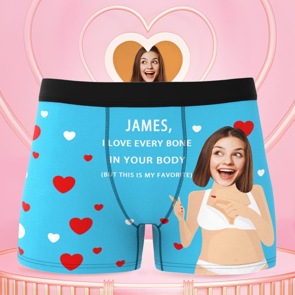 Custom Photo Boxer Funny Face Underwear Gifts for Husband/Him - Men's