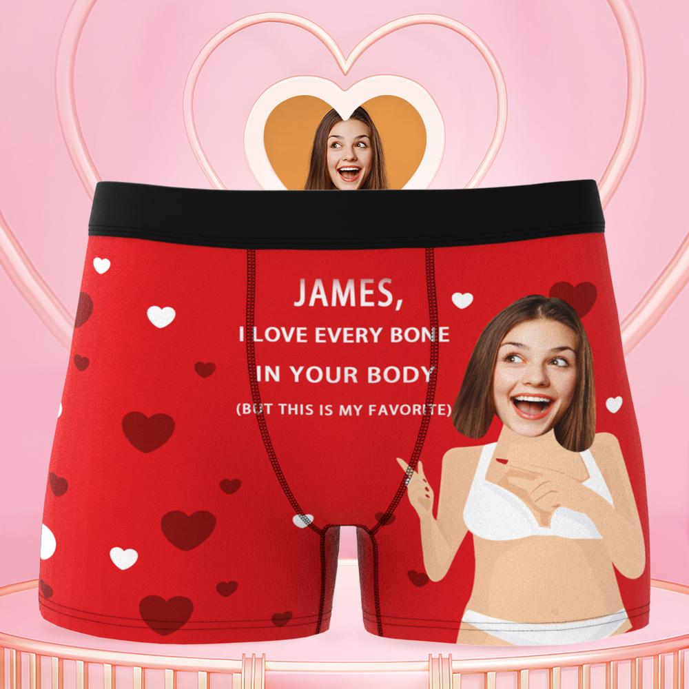 Custom Photo Boxer Funny Face Underwear Gifts for Husband/Him - Men's