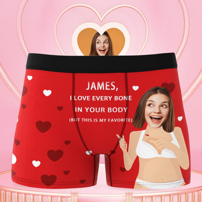 Custom Photo Boxer Funny Face Underwear Gifts for Husband/Him - Men's