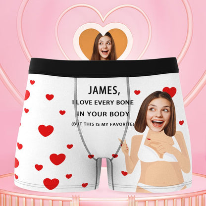 Custom Photo Boxer Funny Face Underwear Gifts for Husband/Him - Men's