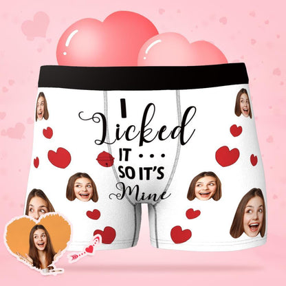 Custom Photo Boxer, Funny Face Boxer It's Mine AR View with Package