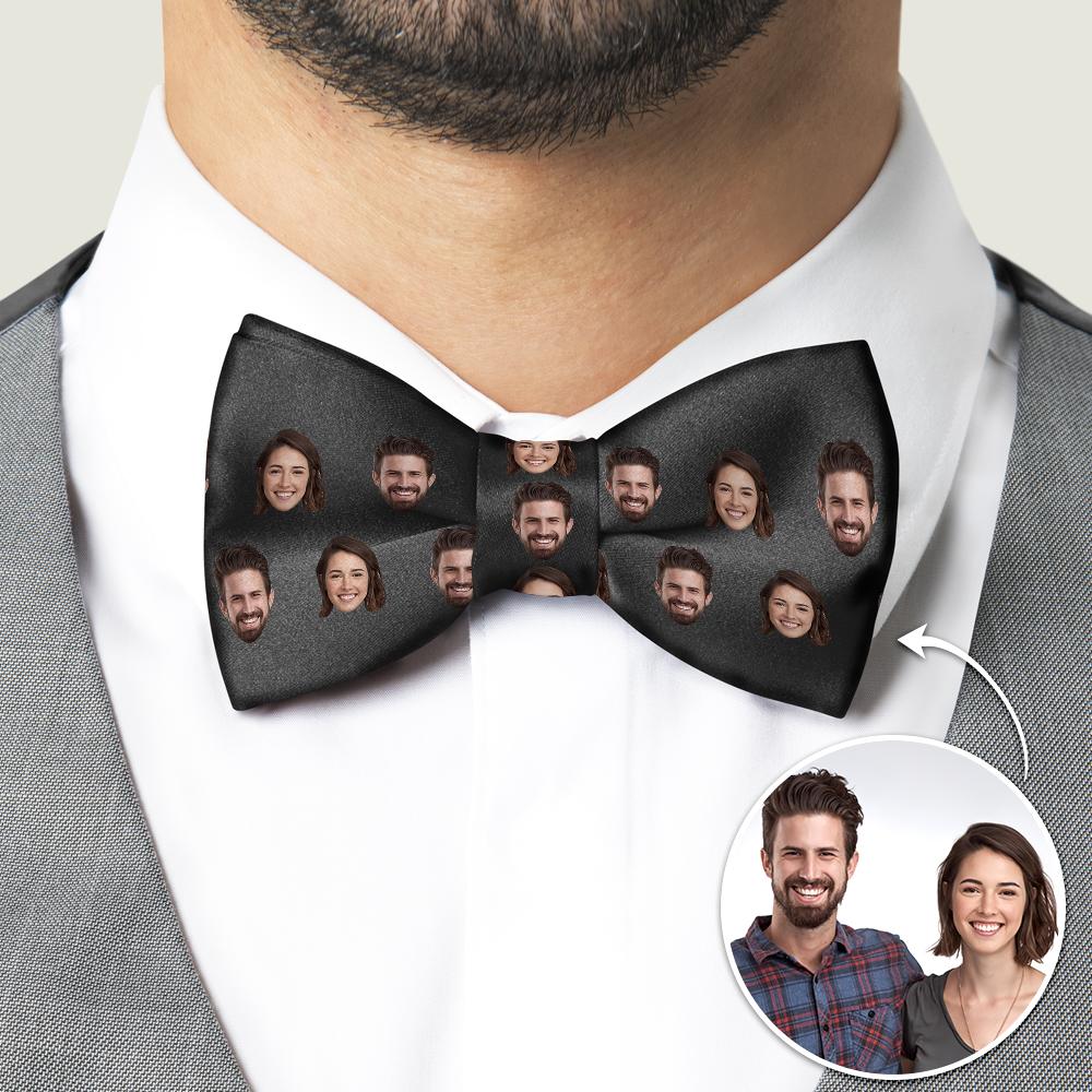 Custom Bow Tie Personalized Photo Bow Tie Custom Couple Face Bow Tie Personalized Funny Accesories Gift for Men