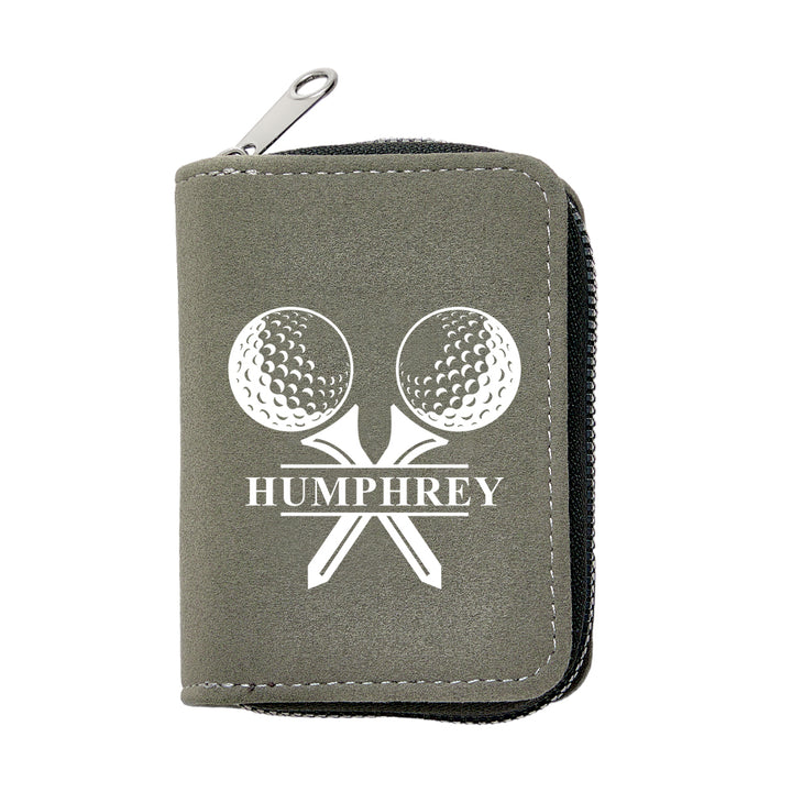 Personalized Leather Golf Wallet with 18 Card Slots Card Holder Wallet Gift for Men