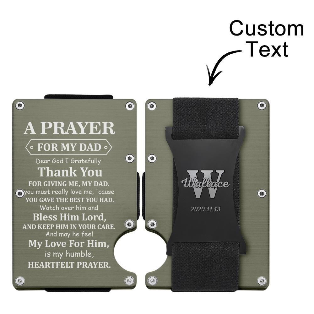 Custom Engraved Wallet Ultra Thin Metal RFID Blocking Card Holder Gifts