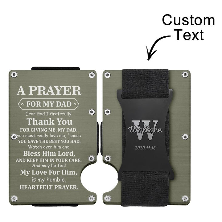 Custom Engraved Wallet Ultra Thin Metal RFID Blocking Card Holder Gifts