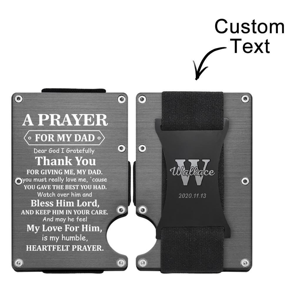 Custom Engraved Wallet Ultra Thin Metal RFID Blocking Card Holder Gifts