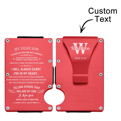Custom Engraved Wallet Ultra Thin Minimalist Card Holder Gifts