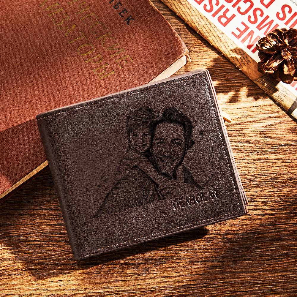 Gift for Dad To My Dad Personalized Photo Wallet Leather Wallet Engraved Wallet Gift For Him To My Son To My Brother
