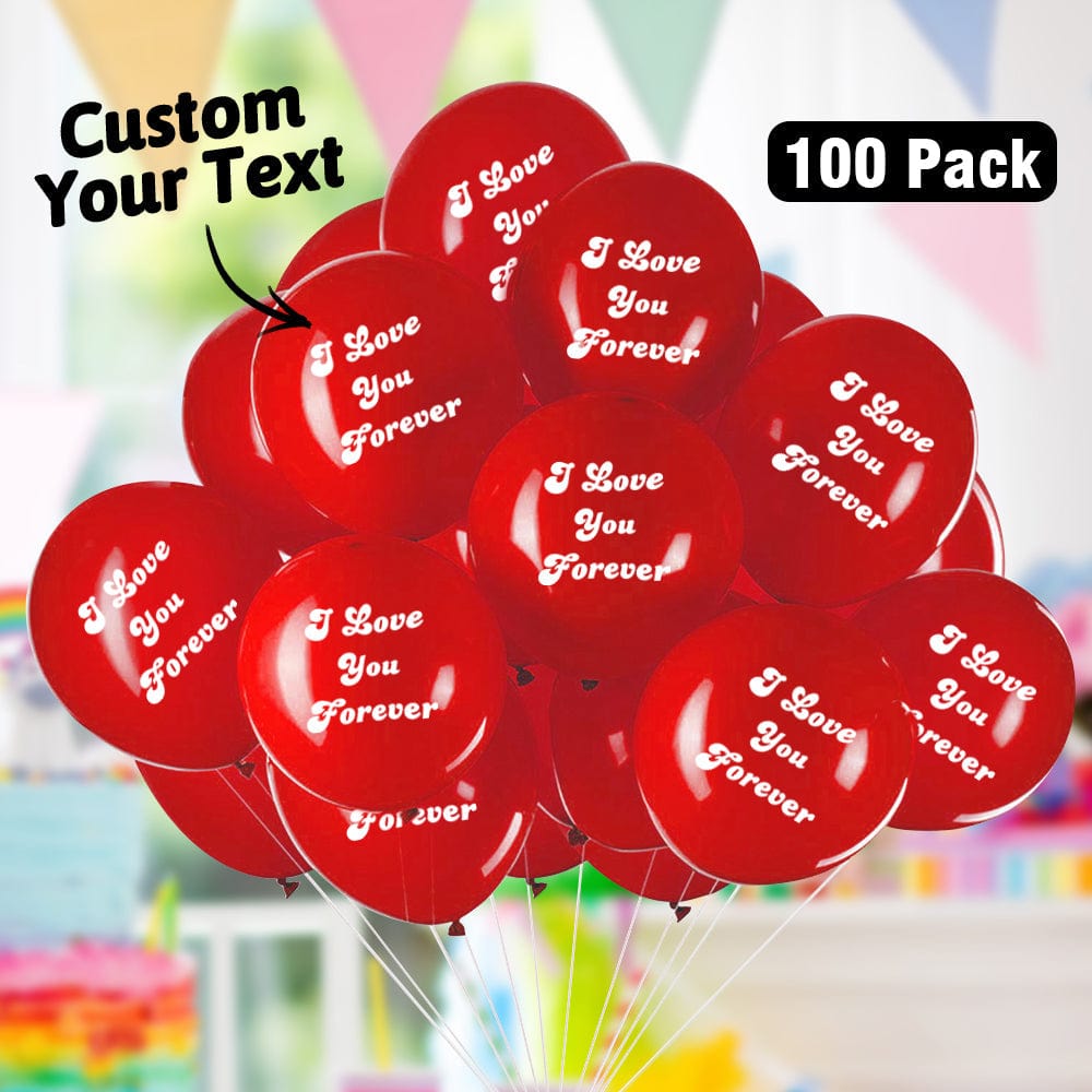 Personalised Balloons Latex Balloon Custom 100 Pack Birthday Party Balloon Party Decor Wedding Decor