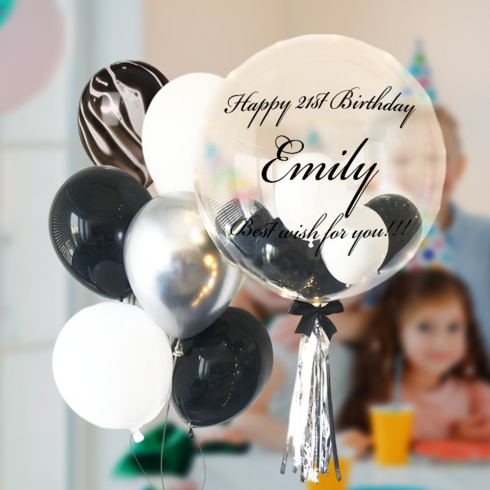 Custom Bobo Transparent Balloons Kit Stickers DIY for Wedding Birthday Party Decorative Supplies