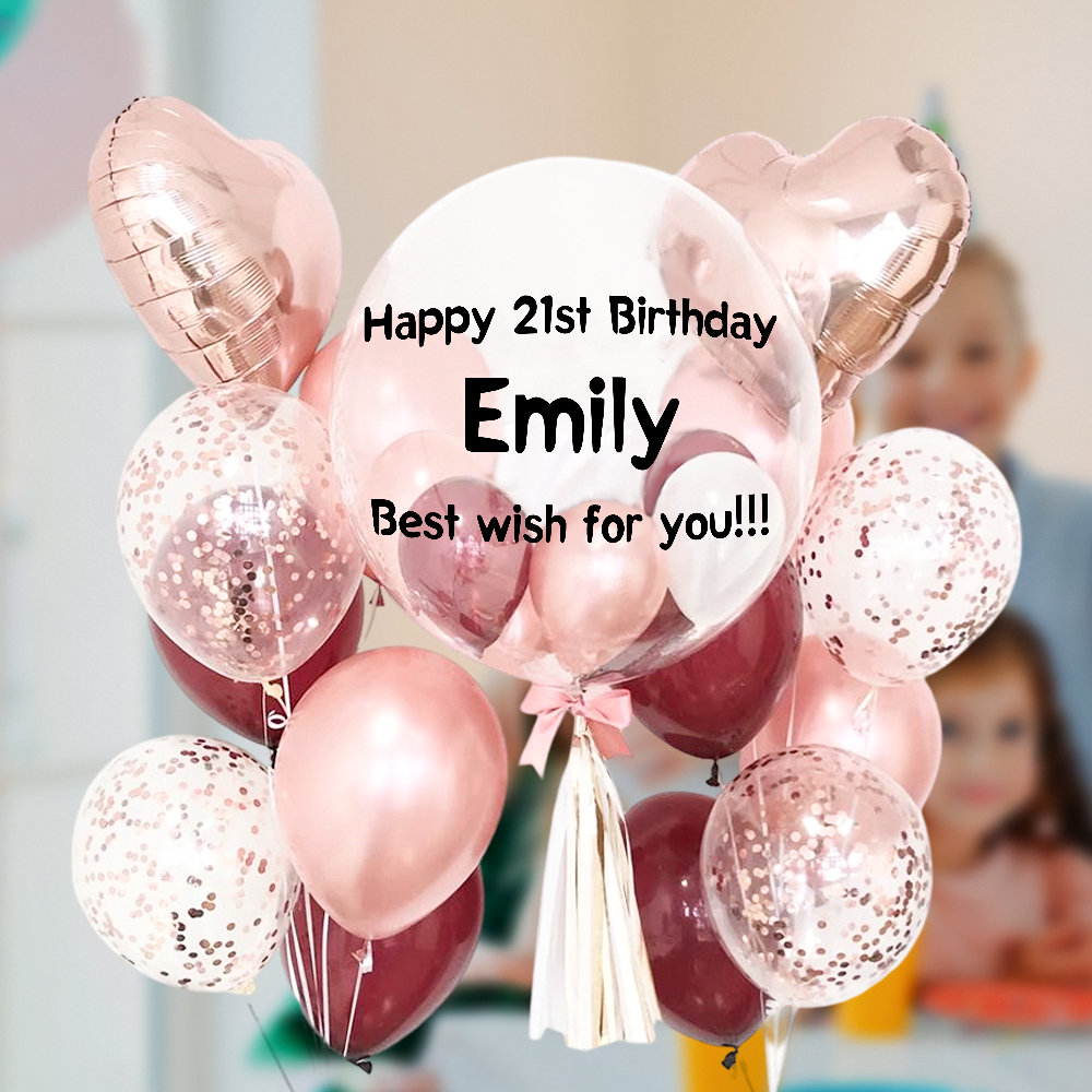 Custom Bobo Transparent Balloons Kit Stickers DIY for Wedding Birthday Party Decorative Supplies