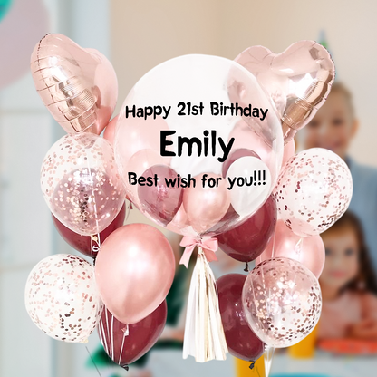 Custom Bobo Transparent Balloons Kit Stickers DIY for Wedding Birthday Party Decorative Supplies