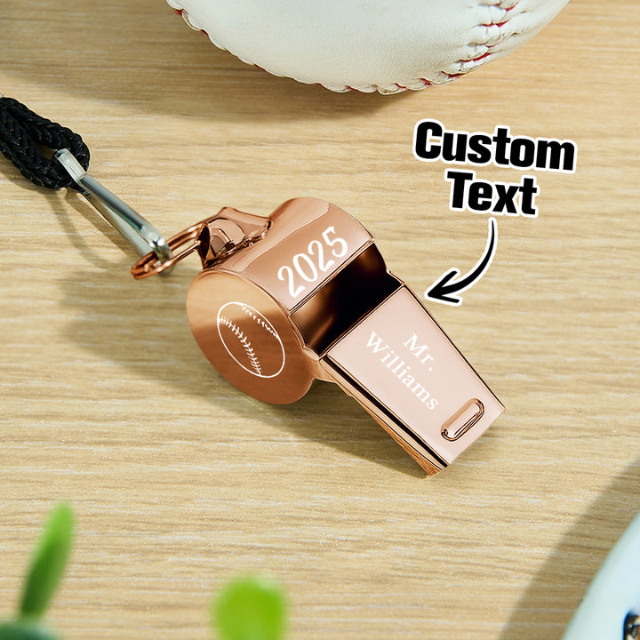 Custom Text Pattern Whistle Gift for Coach Personalized Gift for P.E. Teacher Back to School Gift