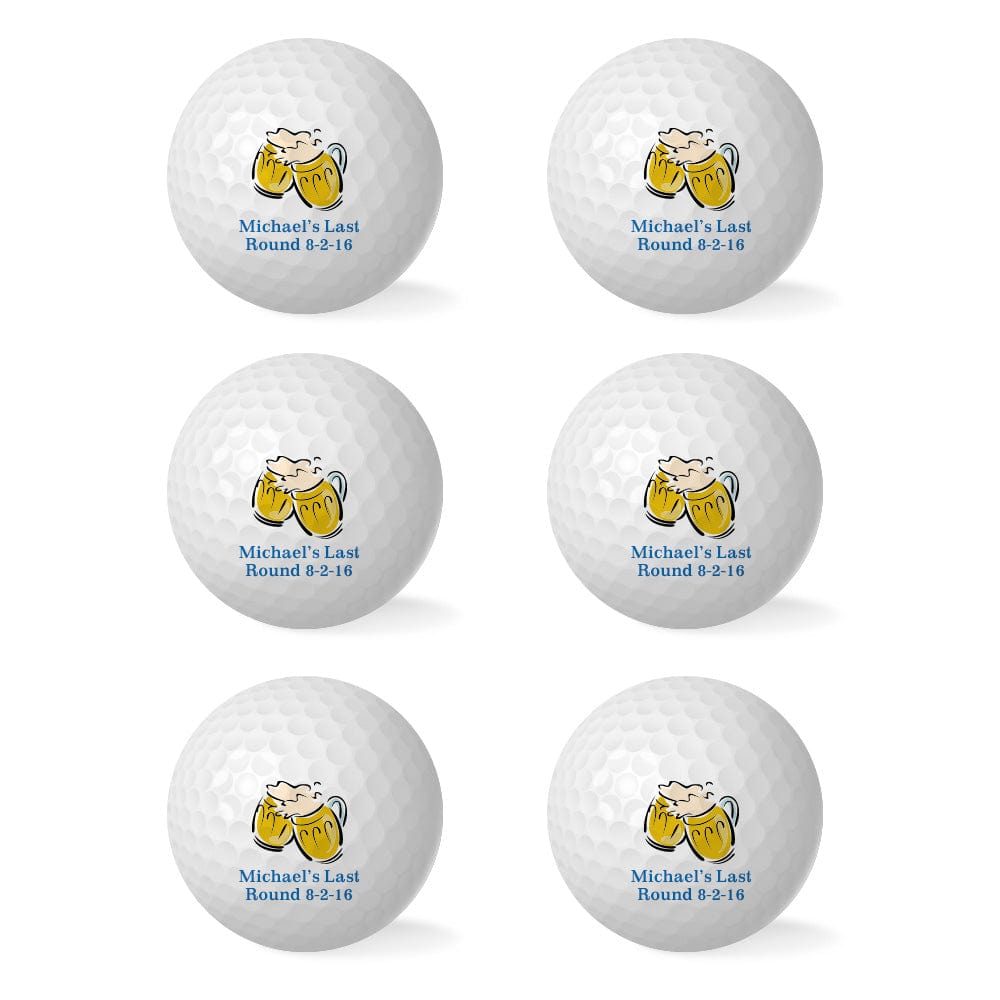 Personalized Golf Ball Set of 6 Custom Golf Ball Gifts for Golf Lover