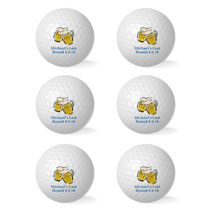 Personalized Golf Ball Set of 6 Custom Golf Ball Gifts for Golf Lover